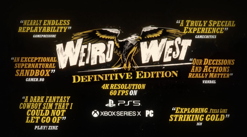 Мрачный ролевой вестерн Weird West от авторов Dishonored скоро получит улучшенное издание для ПК, PS5, Xbox Series X и S