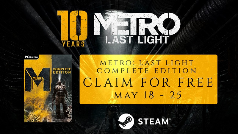 Steam дарит полное издание Metro: Last Light в честь её десятилетия — раздача доступна и в России