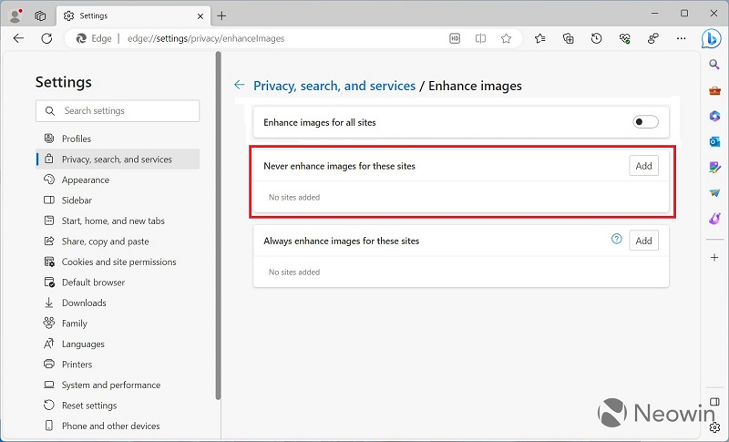 Браузер Edge отправляет просматриваемые изображения на серверы Microsoft — но функцию можно отключить