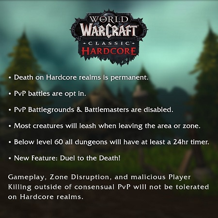 Жизнь одна: Blizzard объявила дату запуска в World of Warcraft Classic официальных хардкорных серверов с дуэлями насмерть