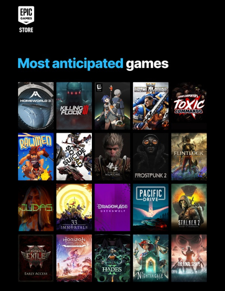 Epic Games Store подвёл итоги 2023 года и, похоже, раскрыл сроки выхода Judas и Dragon Age: Dreadwolf 