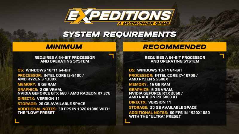 Expeditions: A MudRunner Game от разработчиков SnowRunner получила системные требования — игра запустится даже на GTX 660 