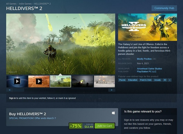 Две инди-игры в Steam замаскировались под Helldivers 2, чтобы обмануть пользователей 