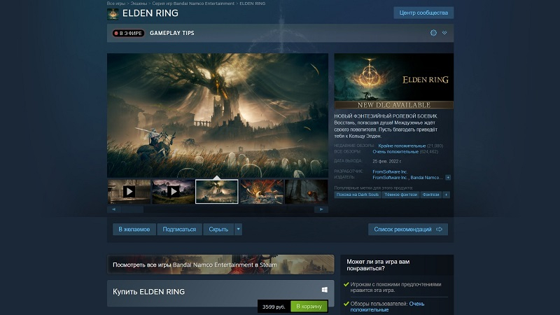 Elden Ring и дополнение Shadow of the Erdtree появились в VK Play, но только в виде ключей для Steam 