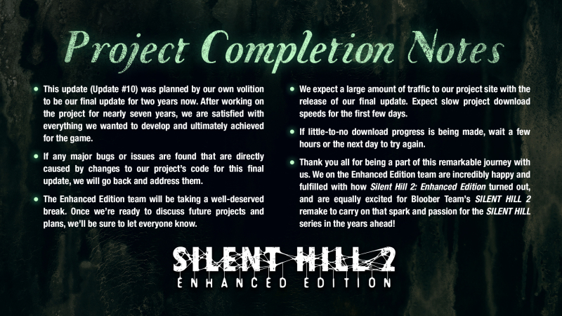 Фанатский ремастер Silent Hill 2 наконец готов — Silent Hill 2: Enhanced Edition получила финальное обновление 