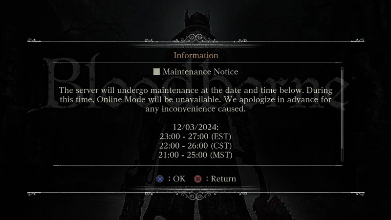 Будущее обслуживание серверов Bloodborne подарило фанатам новую надежду — оно пройдёт в день 30-летия PlayStation 